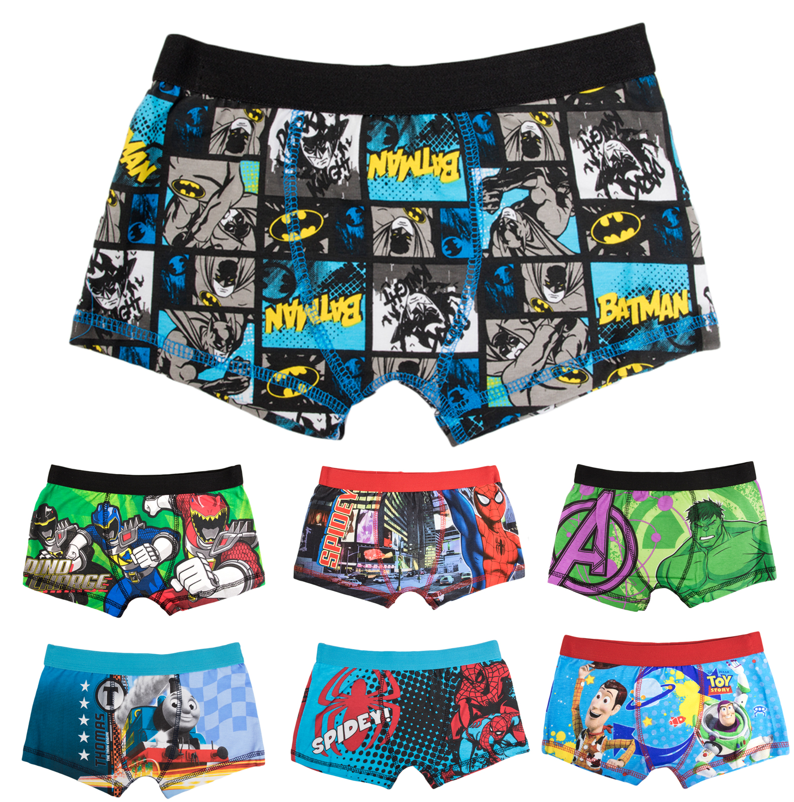 Kids Boys Official Character Boxer Shorts Childrens Underwear Boxers